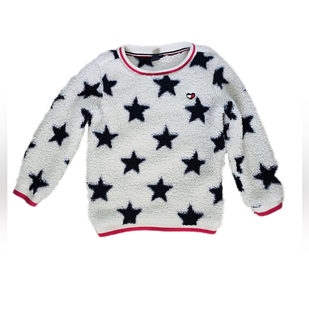TOMMY HILFIGER Faux Fur Sueter, Size 4T